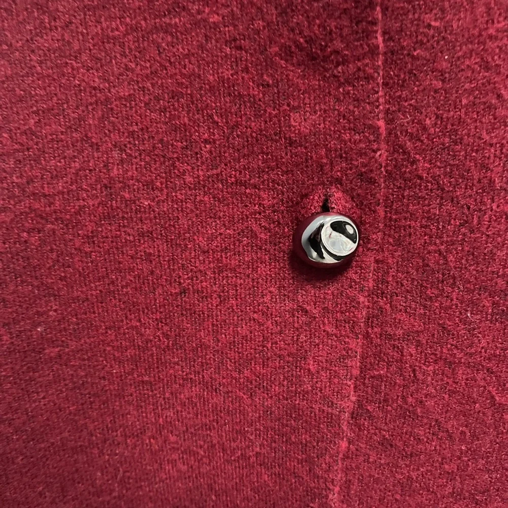 Jason Wu Women's Sweater Vest Novelty Buttons Oxblood wool Blend Medium NWT